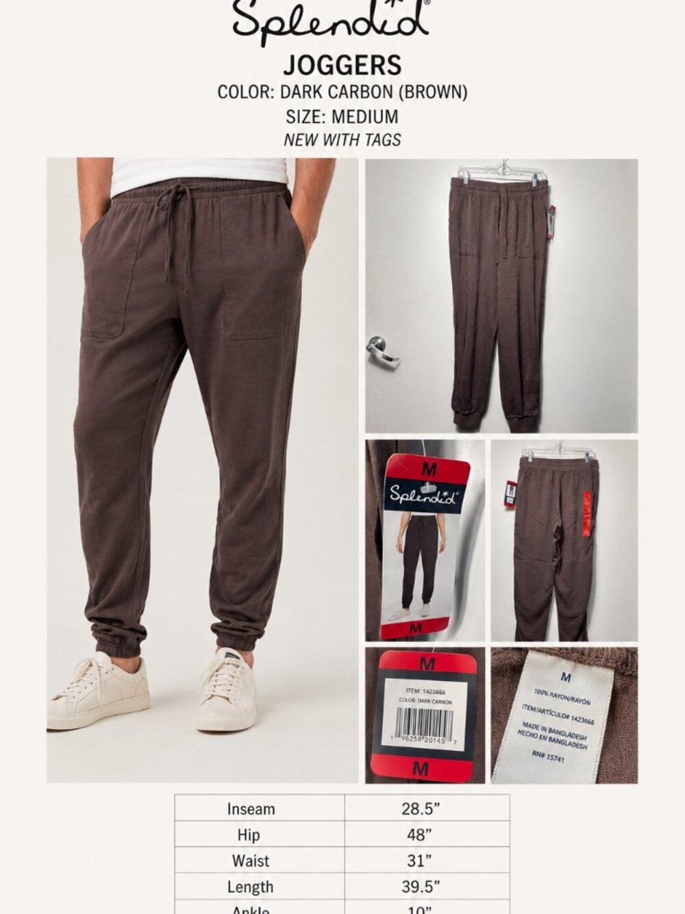 Splendid Women's Drawstring Jogger Pants in Brown